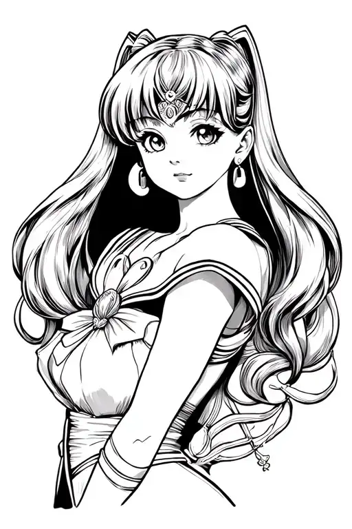 Sailor Moon tattoo design idea