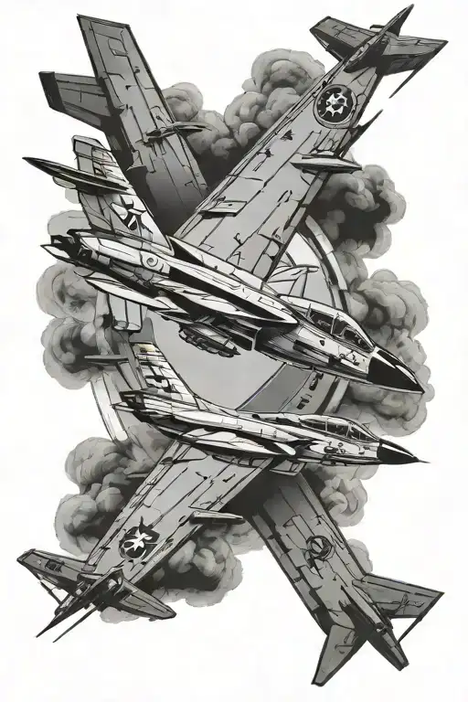 Zambia RAF Vulcan bombers tattoo design idea