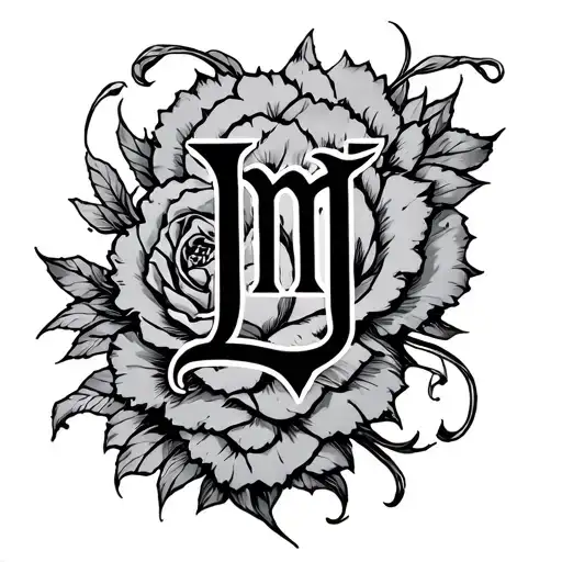 initials L M J Scott Campbell tattoo design idea