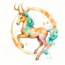 Capricorn constellation intertwined symbolizing the client's love tattoo design idea