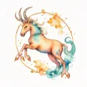 Capricorn constellation intertwined symbolizing the client's love tattoo design idea