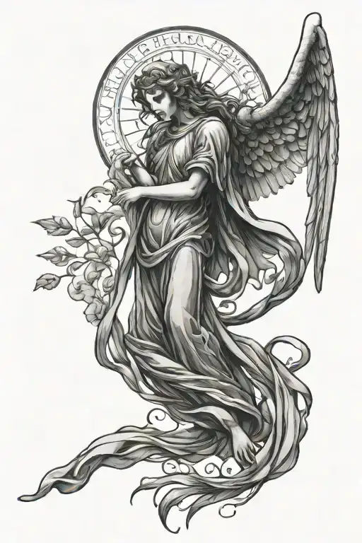 Biblically Accurate seraphim angel tattoo design idea