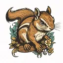a chipmunk tattoo design idea