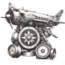aircraft mechanic with compass tattoo design idea