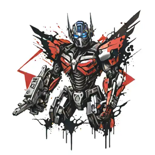 transformers vs Avengers themed tattoo featuring tattoo design idea