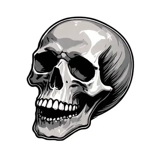 Knee Skull tattoo design idea