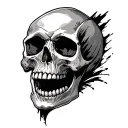 Knee Skull tattoo design idea
