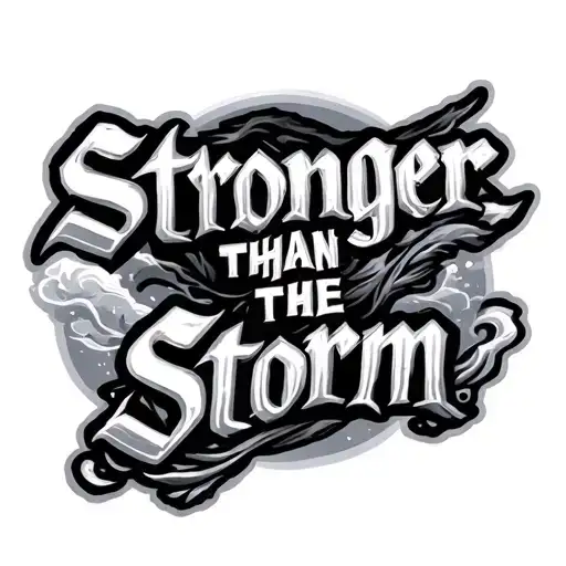 Stronger than the storm  tattoo design idea