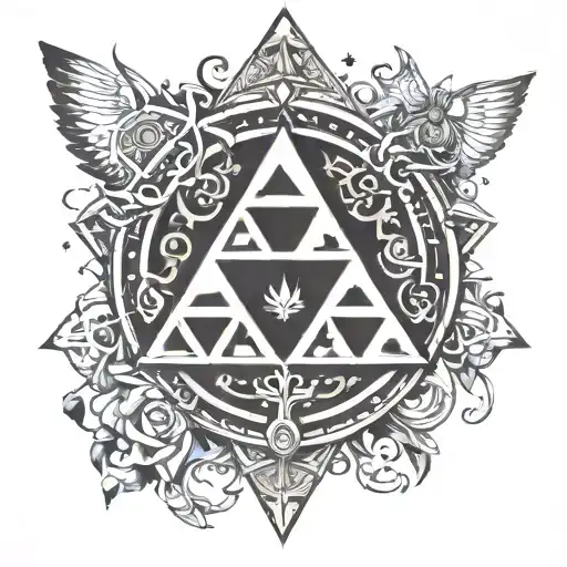 Triforce symbol legend of zelda tattoo design idea