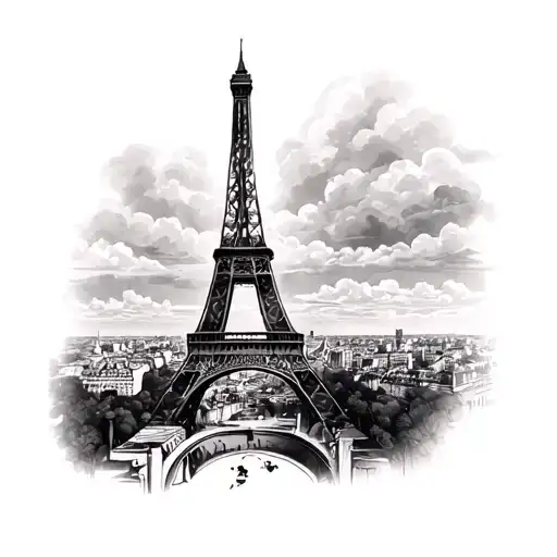 Eiffel Tower tattoo design idea