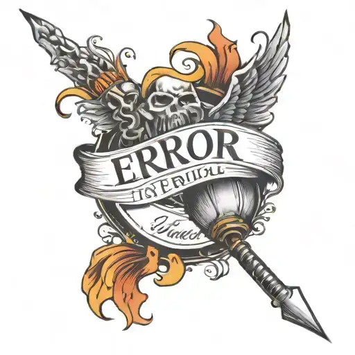 words "Error is Normal" tattoo design idea