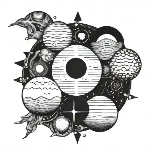 Metanoia moon phases tattoo design idea