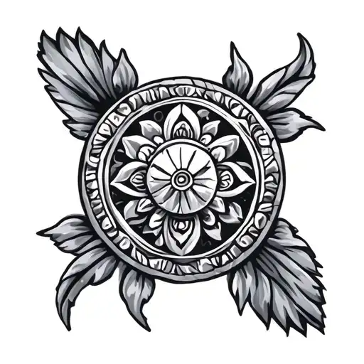 inca medallion tattoo design idea