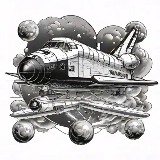 space shuttle tattoo design idea
