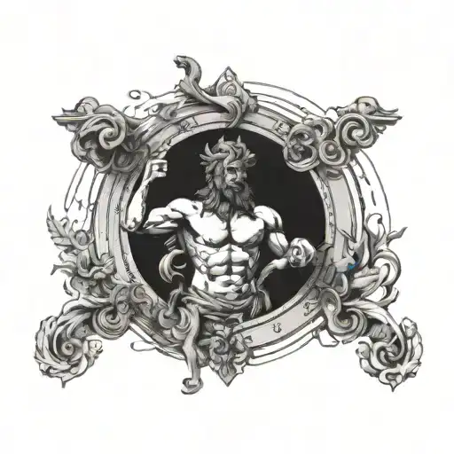 Greek Mythology atlas tattoo design idea