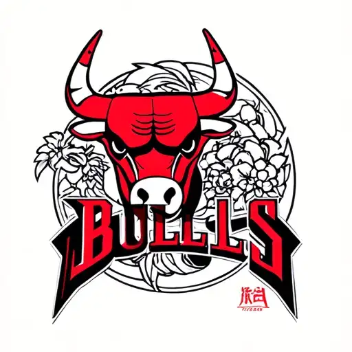 Chicago Bulls logo tattoo design idea
