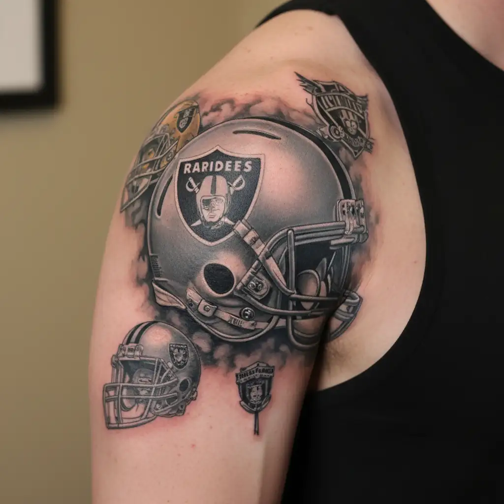 timeline of raiders football history. Oakland. Las Vegas. Los Angeles.  tattoo design idea