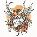 last tear of lucifer tattoo design idea