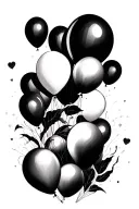 Nf balloons floating tattoo design idea