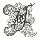 Abel name written tattoo design idea