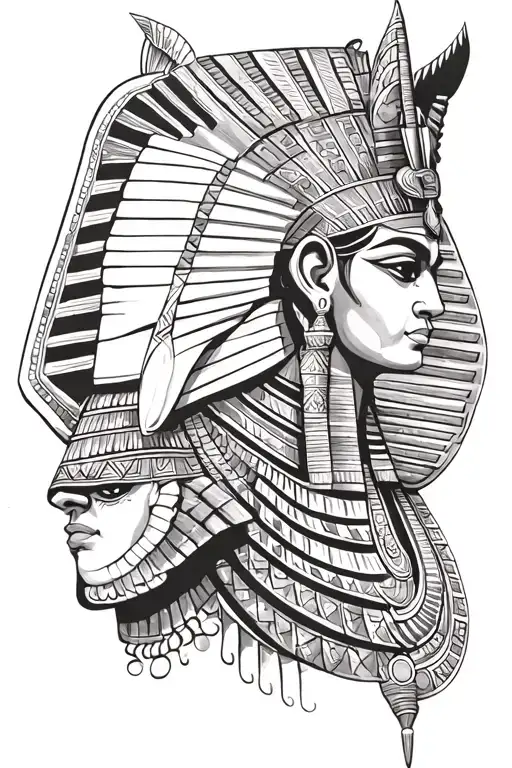 amun ra egyptian god tattoo design idea