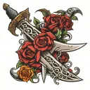 thorn wrapped sword  tattoo design idea