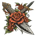 thorn wrapped sword  tattoo design idea