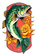 trout tattoo design idea
