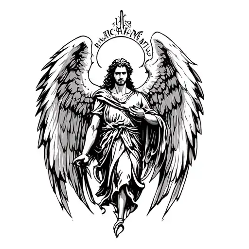 archangel uriel tattoo design idea