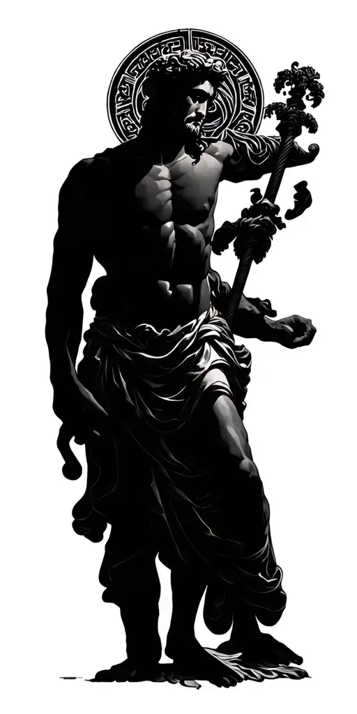 Hermes Greek God tattoo design idea