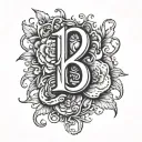 Make a tattoo image of the number 1911 vertically tattoo design idea