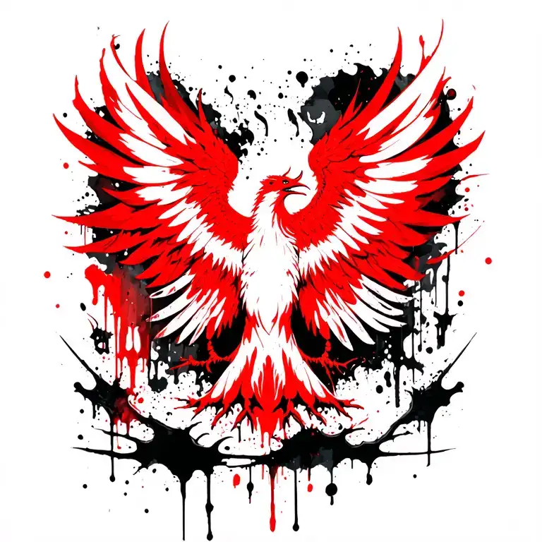 rebirth fire phoenix tattoo design idea