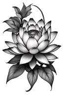 buddha lotus flower blooming tattoo design idea