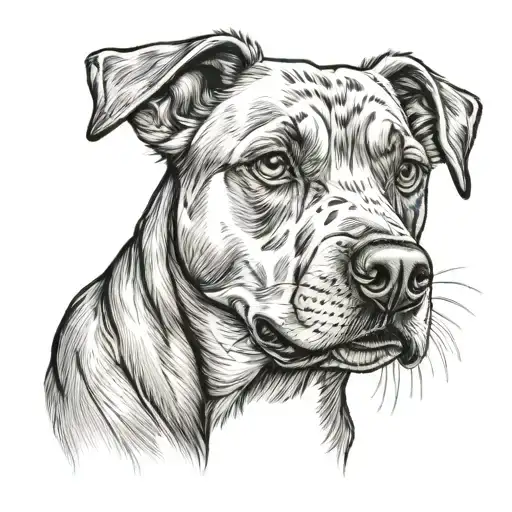 dog breed tattoo design idea