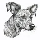 dog breed tattoo design idea