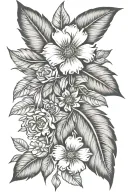 Cherokee rose, Indian feather, 3 children footprints tattoo design idea