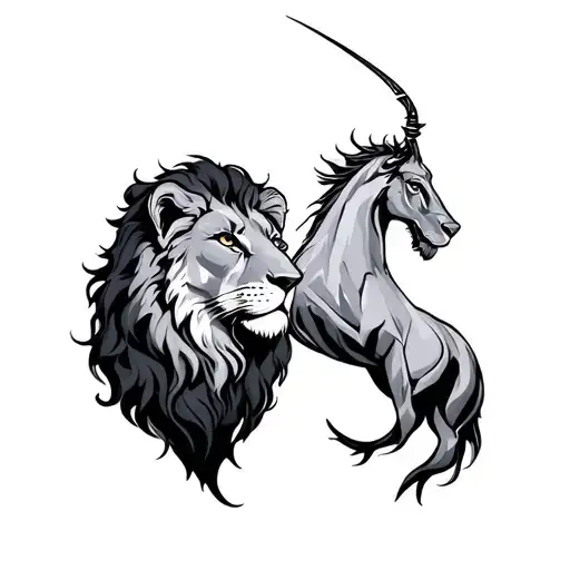 Leo And Sagittarius tattoo design idea