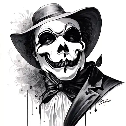 Phantom Of The Opera tattoo design idea