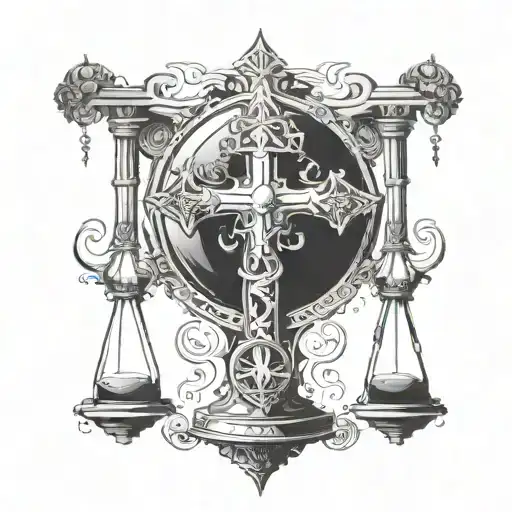 Jesus or a cross black panther hourglass the word sonder and the words the price you pay across bottom tattoo design idea