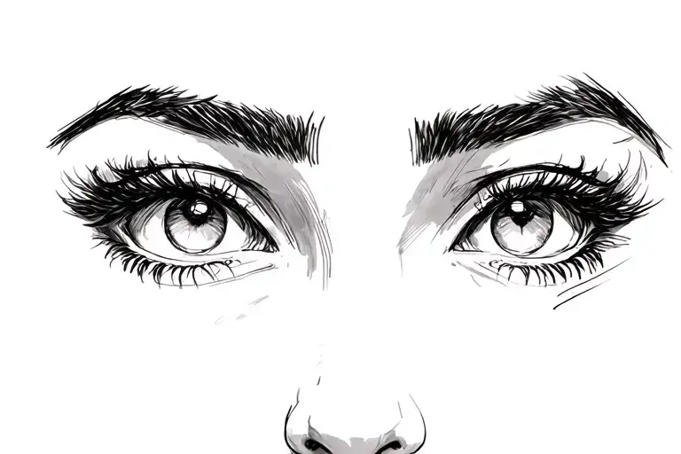 Above Eyebrow tattoo design idea