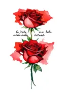 a red rose, something related to bellydance and Arabic drums and the sentence "la Vida es màs bella bailando" tattoo design idea