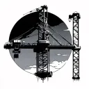 Construction Crane tattoo design idea