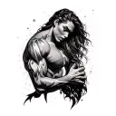 On Triceps tattoo design idea