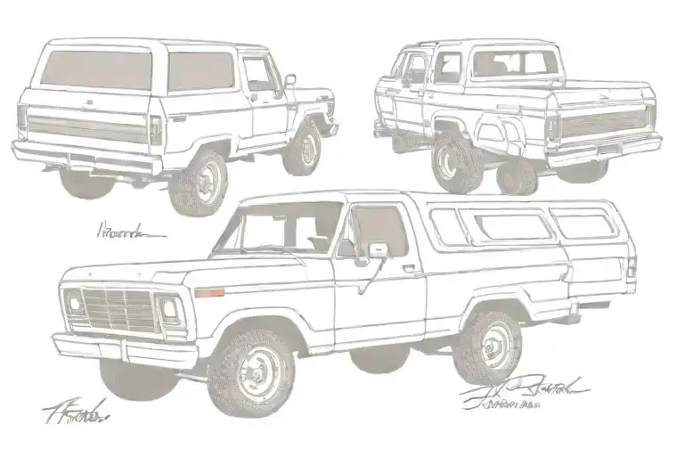 1978 Ford Bronco tattoo design idea