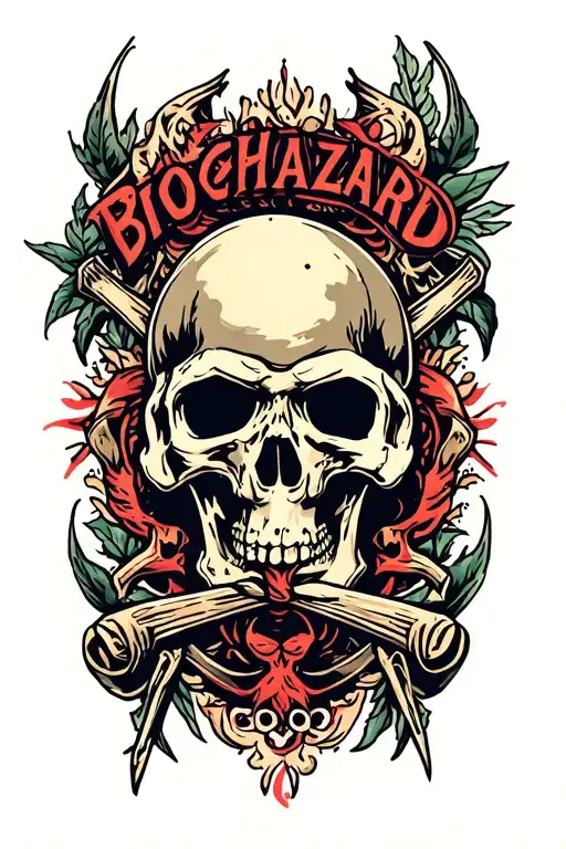 Biohazard tattoo design idea