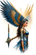 valkyrie warrior woman tattoo design idea