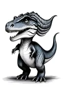 cute dinosaur tattoo design idea