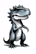 cute dinosaur tattoo design idea