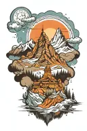 mountain matterhorn tattoo design idea