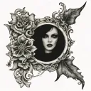 Collarbone goth emo tattoo design idea